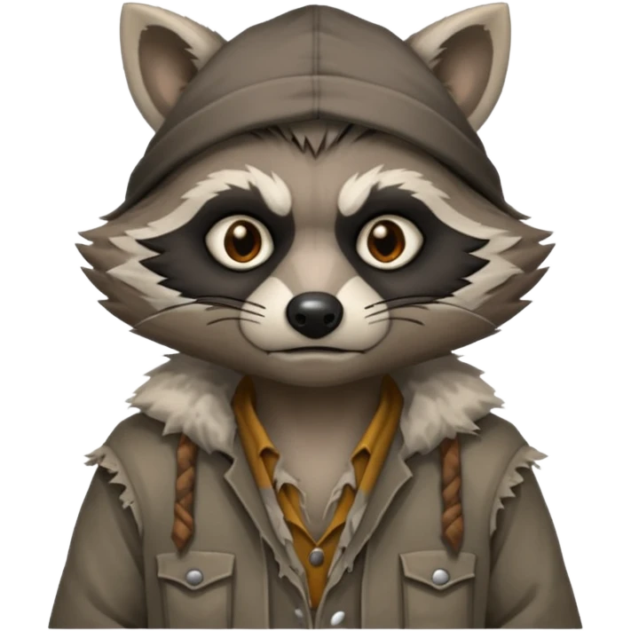  hobo raccoon demon emoji