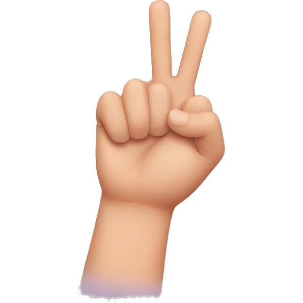 two pinky fingers crossing for a pinky promise emoji