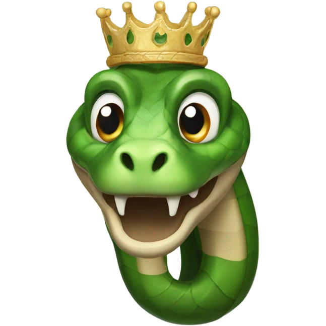 A snake with a crown  emoji