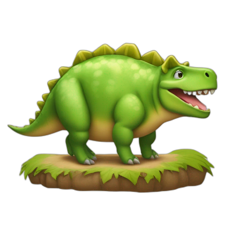 Dinosaures sur un cochon emoji