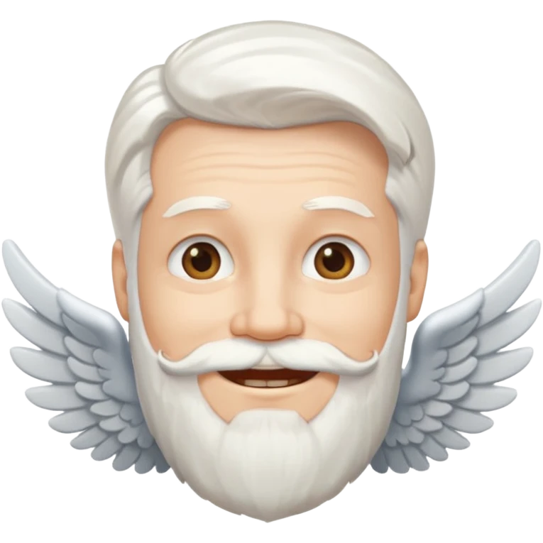 angel white hair and white beard emoji
