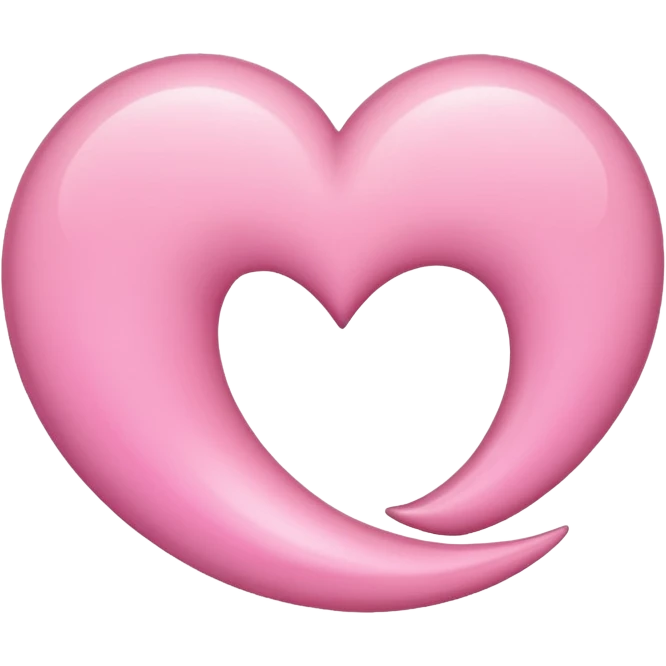 Pink crescent moon heart emoji