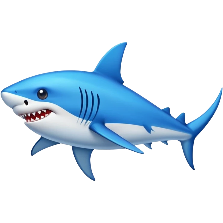 Tiburón con tenis azules emoji