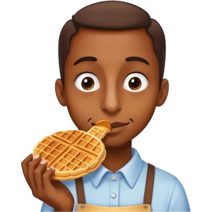 Nose with large nostrils smelling waffles emoji