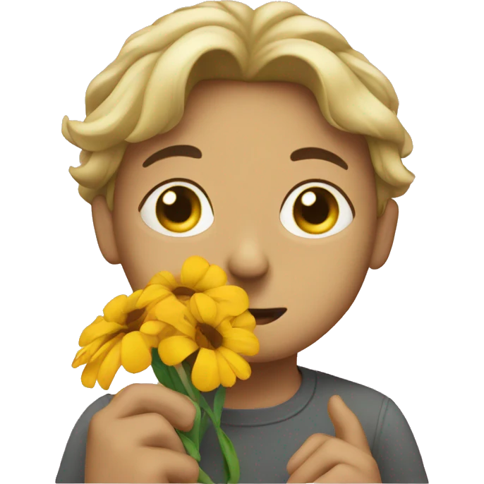 Smelling flowers  emoji