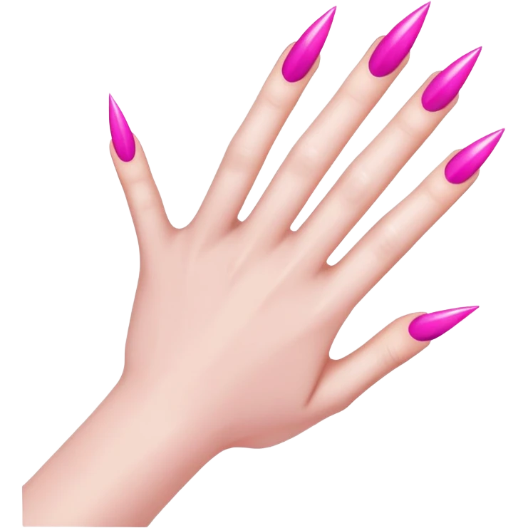 hand with pink gothic nails emoji