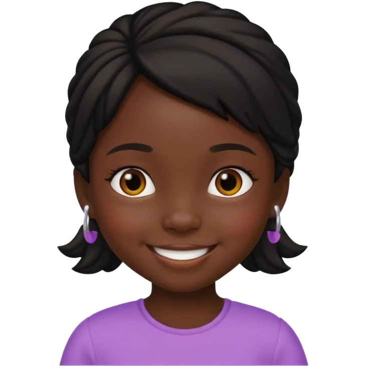 small girl black emoji