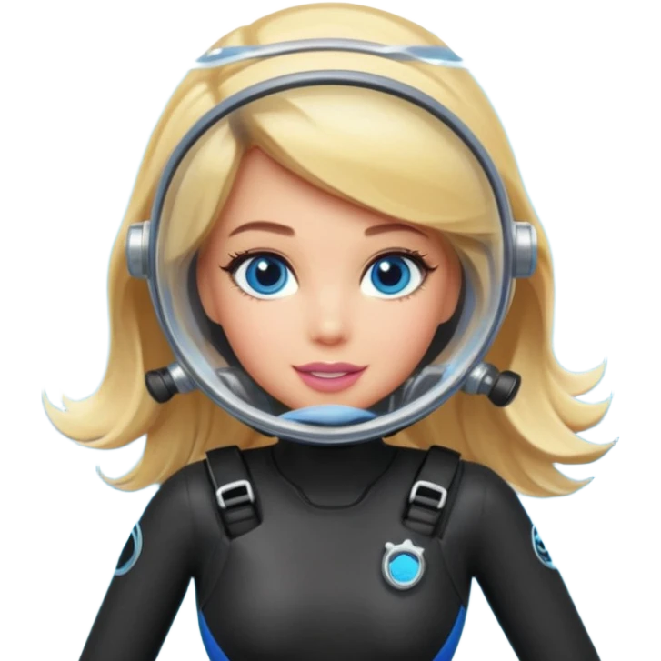 Barbie scuba diving emoji