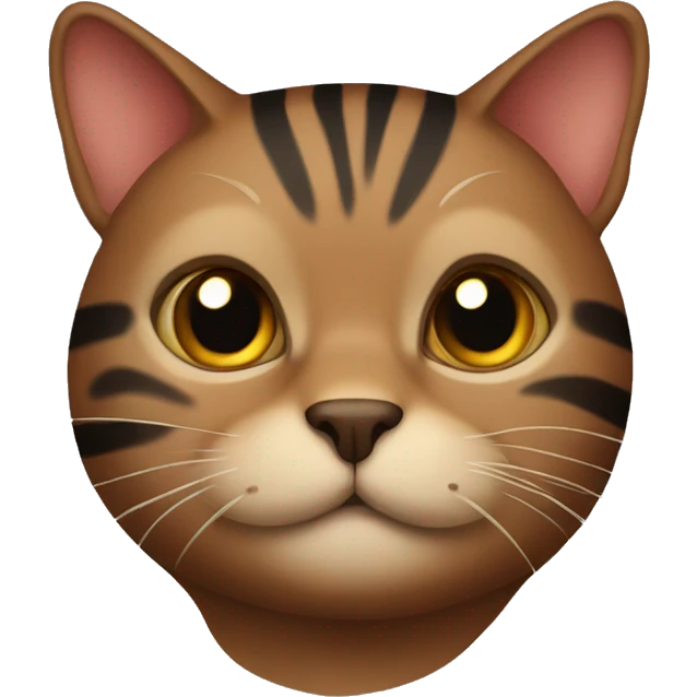 Fat brown stripped cat emoji