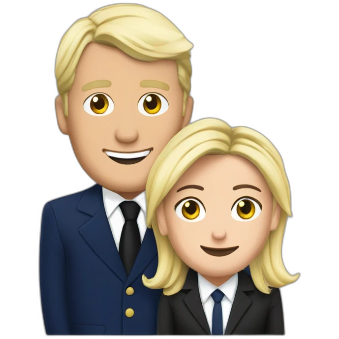 Marine Le Pen embrasse Macron emoji