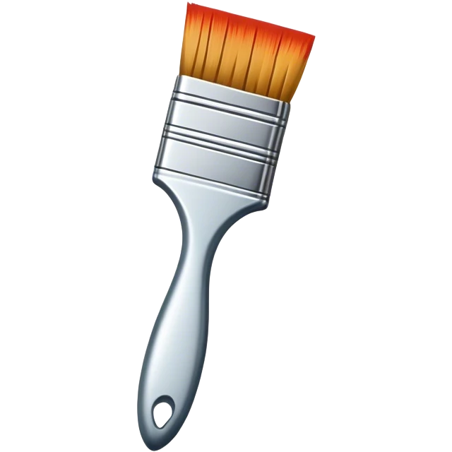 Metal painting icon, hand-painted metal object like a plate or decorative piece with intricate patterns, visible paintbrush, metal surface with vibrant enamel or acrylic paints, no finished artwork, just the painting process, minimalistic style, clean lines, transparent background. emoji