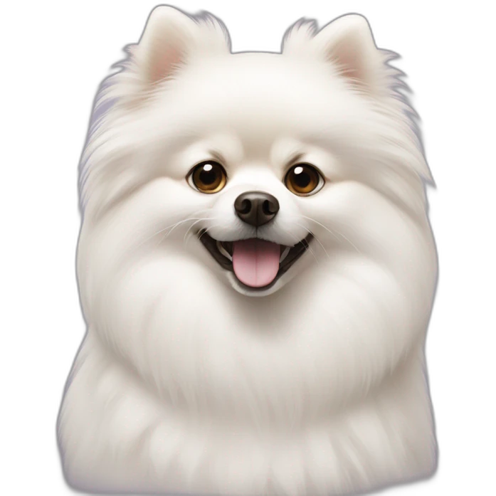 White pomeranian dirty emoji