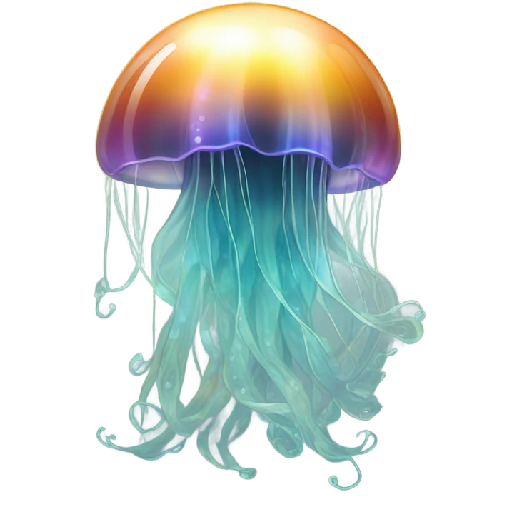 Lighting jellyfish with crystal ball head emoji