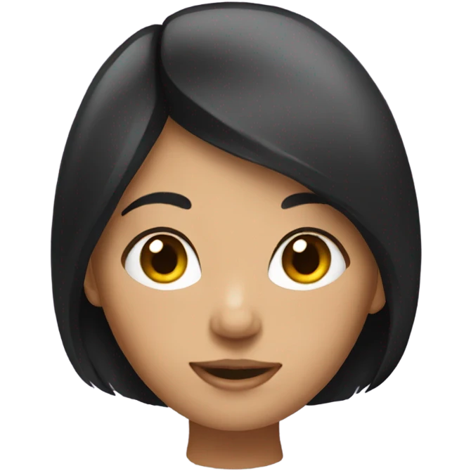 Girl with short dark hair emoji