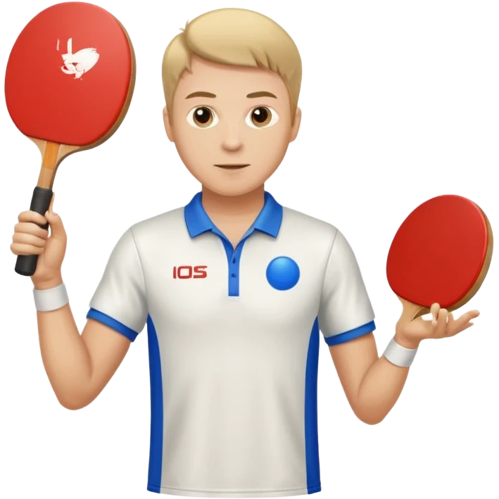 athlette with ping pong rocket emoji