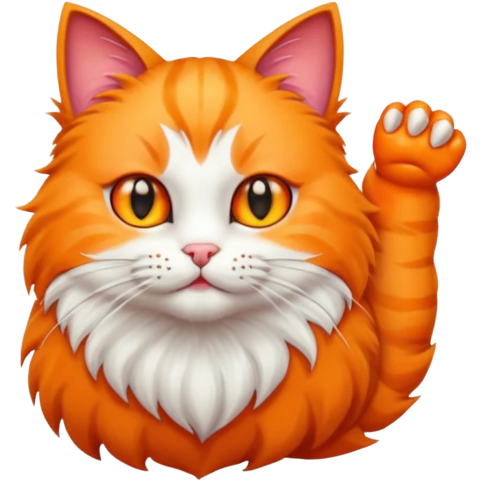 Cat with a claw emoji