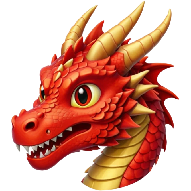 dragon de color rojo emoji