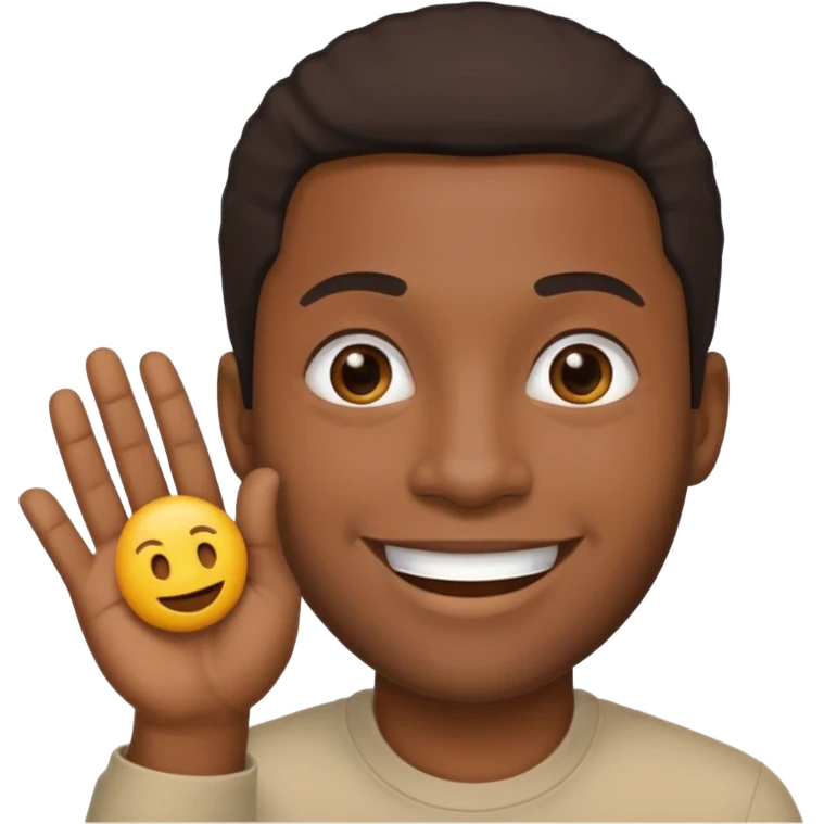 Black dude doing a 🫡 emoji  emoji