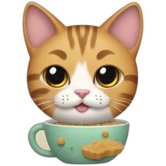 cat with boba emoji
