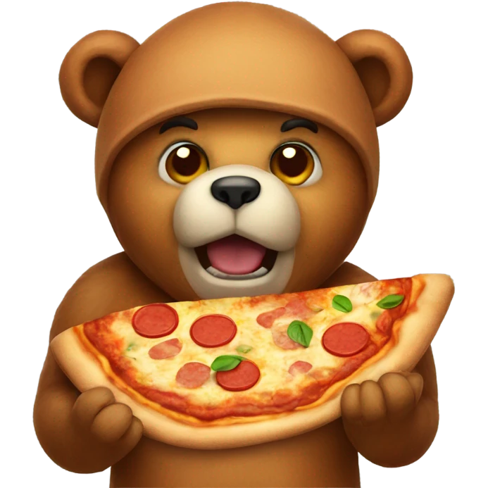 Pizza bear emoji