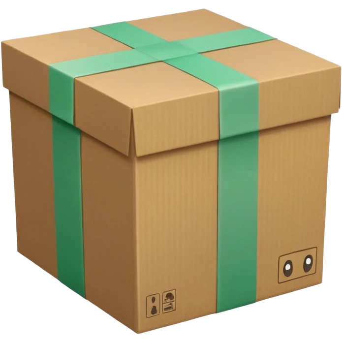 make delivery box in light green color  emoji