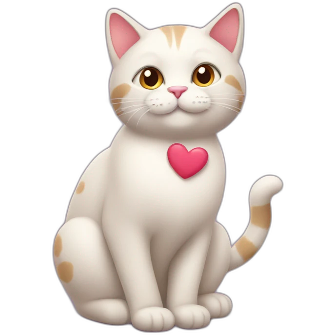 Cat With many hearts emoji