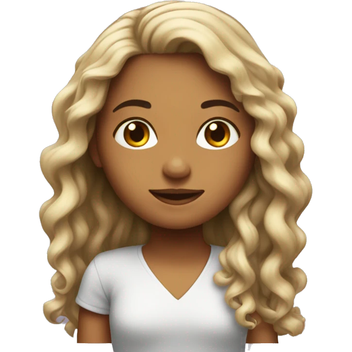 menina cabelo longo emoji