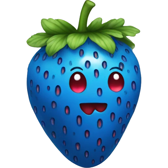 Blue strawberry  emoji