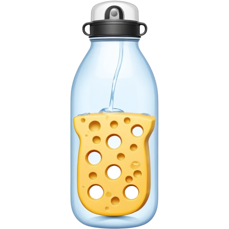 zenful computer mouse water bottle on cheese emoji