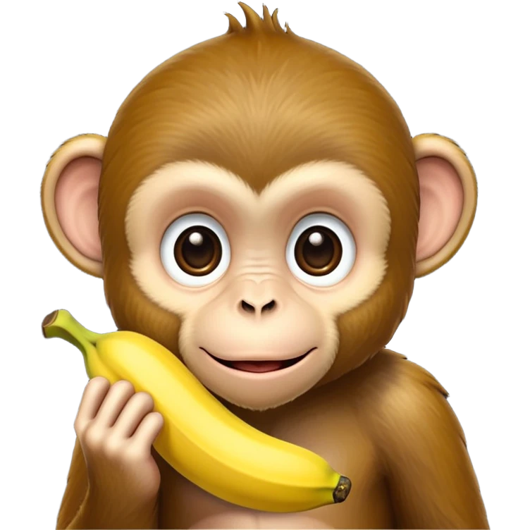 A monkey eating a banana  emoji