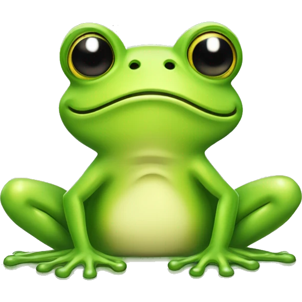 froggie with drops of water  running down the legs. Make te water colour light yllow emoji