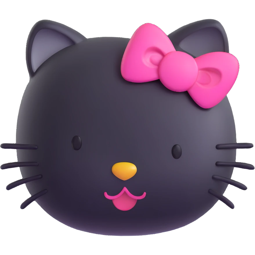 Hello Kitty head emoji
