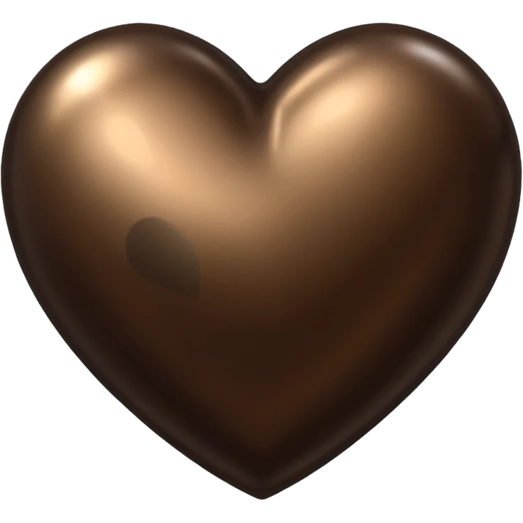 dark brown metallic heart emoji
