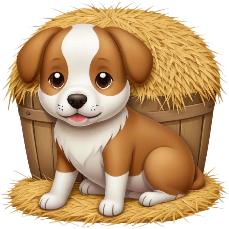 dog whit hay emoji