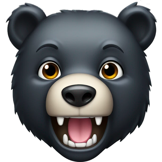black bear with fangs emoji