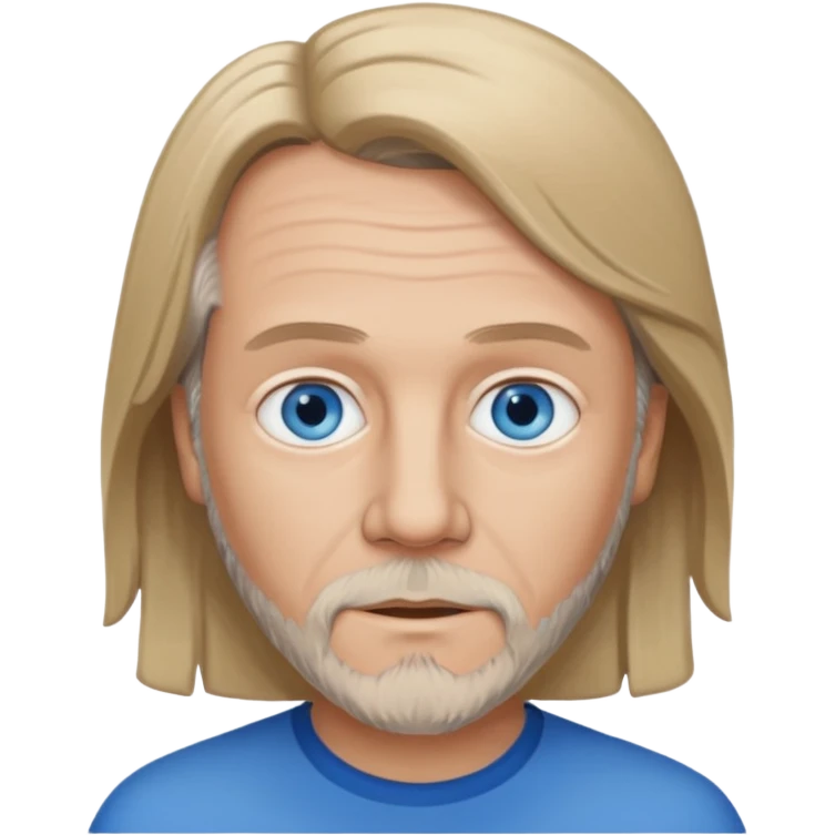 Benny Andersson with blue eyes, dark blonde hair emoji