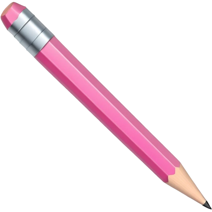 Pink pencil emoji emoji