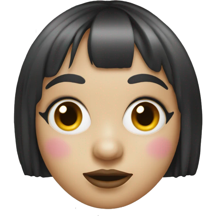 Clown lady with pig nose and bangs emoji