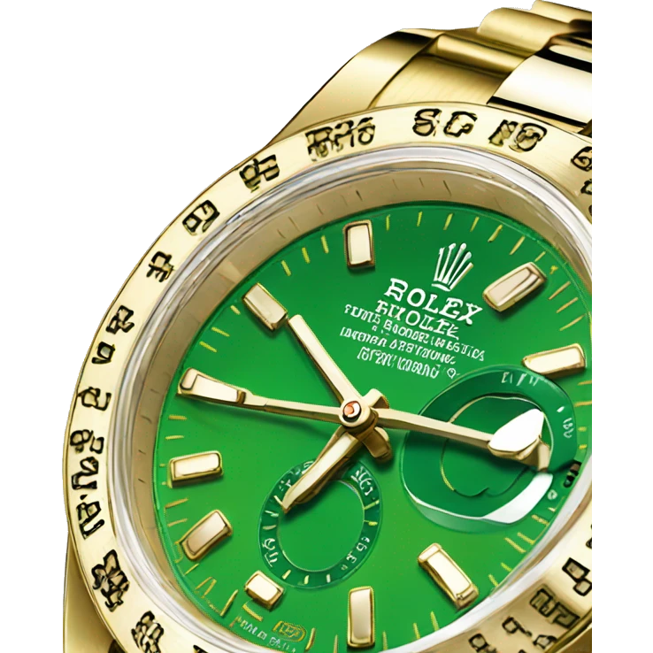 Rolex gold green Daytona watch emoji