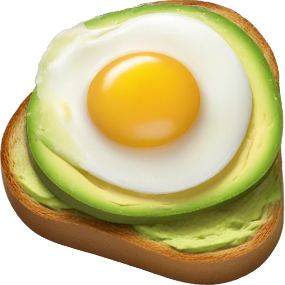 Avocado toast with egg emoji