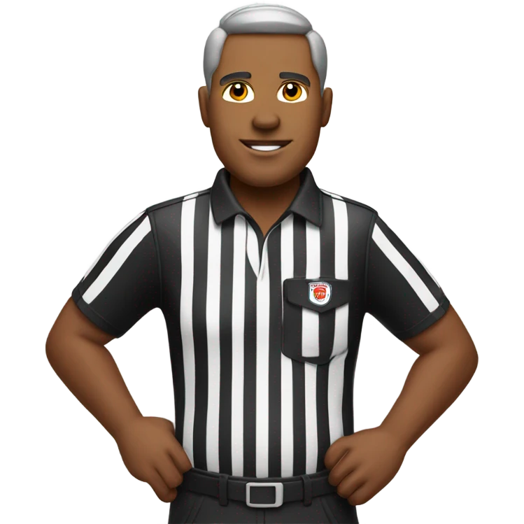 Football referee wearing chiefs uniform emoji