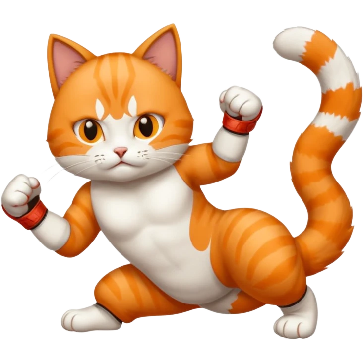 cat doing MMA fighting
 emoji