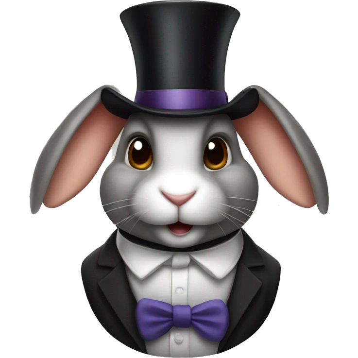 rabbit with a top hat emoji
