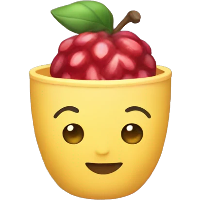 Ashley as a fruit cup emoji