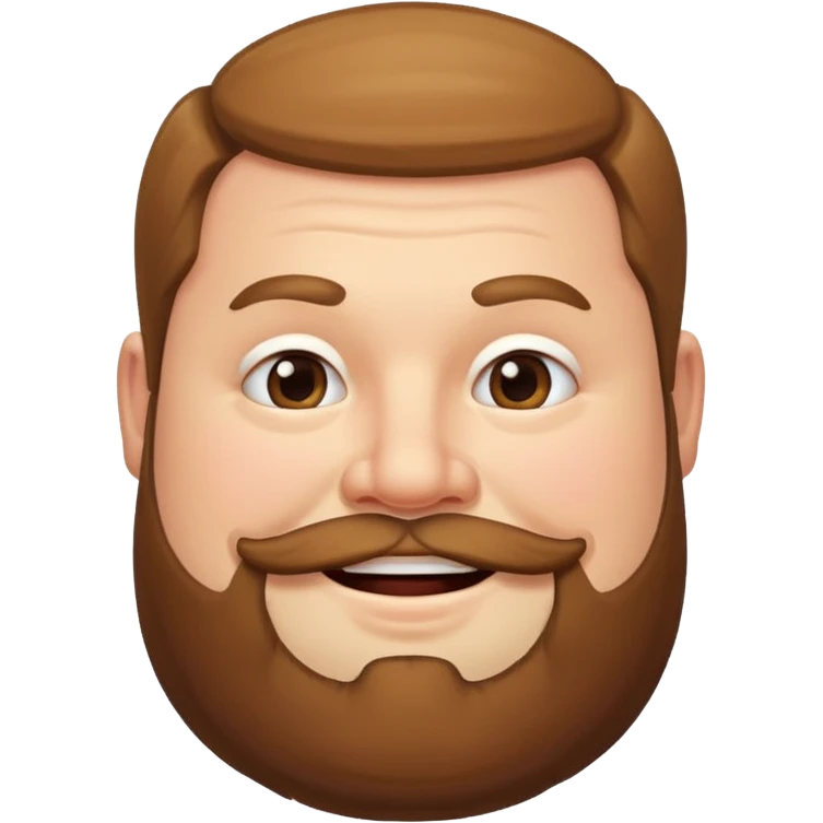 fat Man with beard. emoji