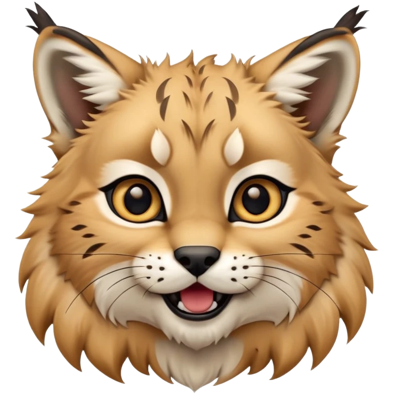 Cinematic-realistic cute-Lynx-Portrait-Emoji – Head tilted dramatically with an exaggeratedly amused expression, featuring a thick, tufted golden-brown coat with striking black ear tufts, wide, expressive amber eyes filled with playful disbelief zoomed out to show shoulders and fluffy paws emoji