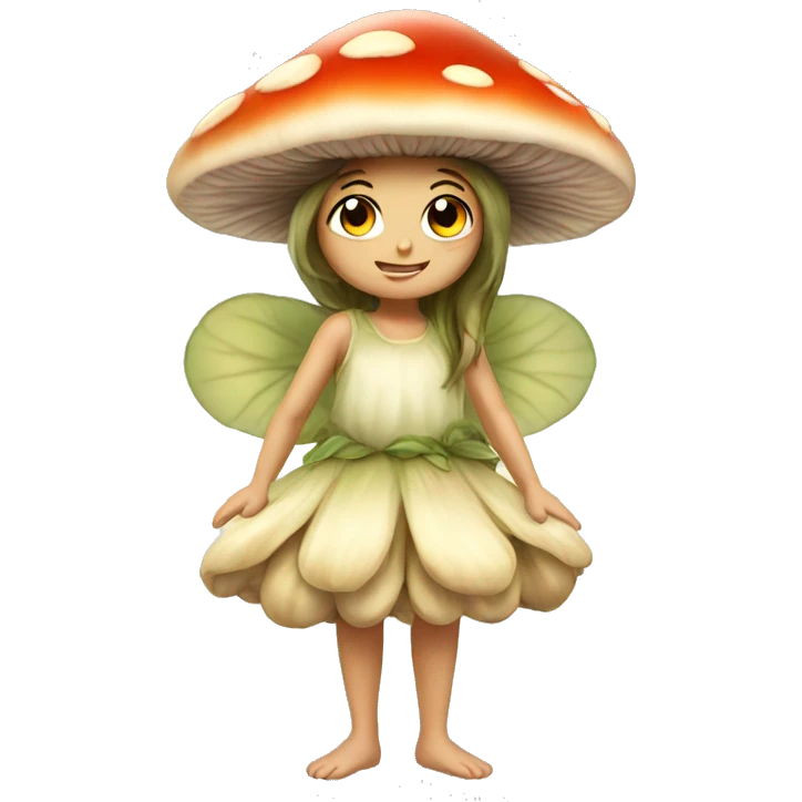 A mushroom fairy emoji
