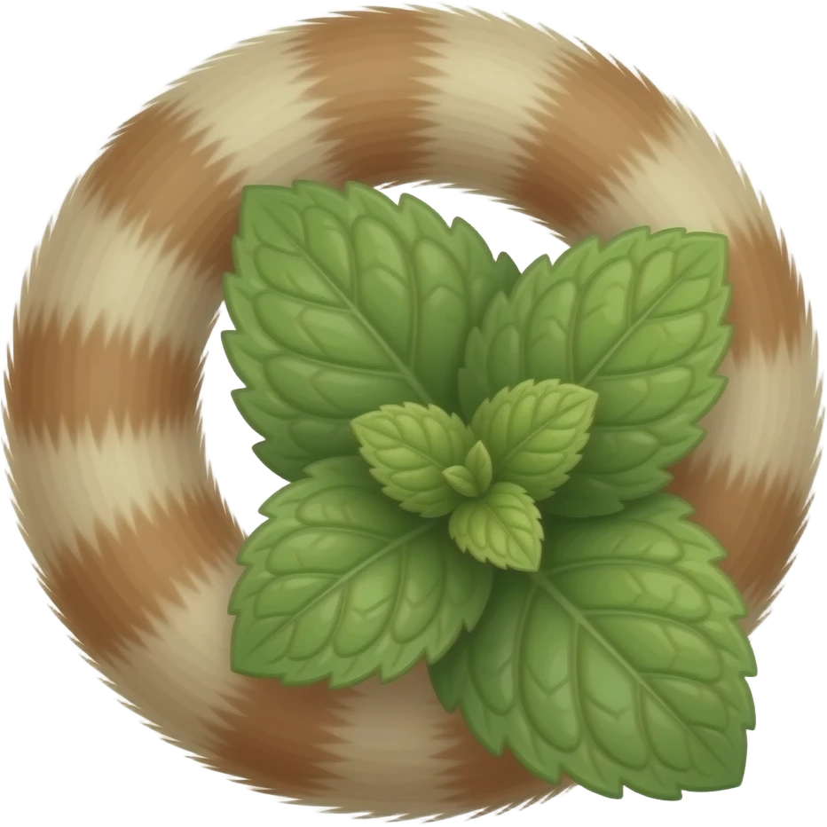 mint leaf cat tail emoji