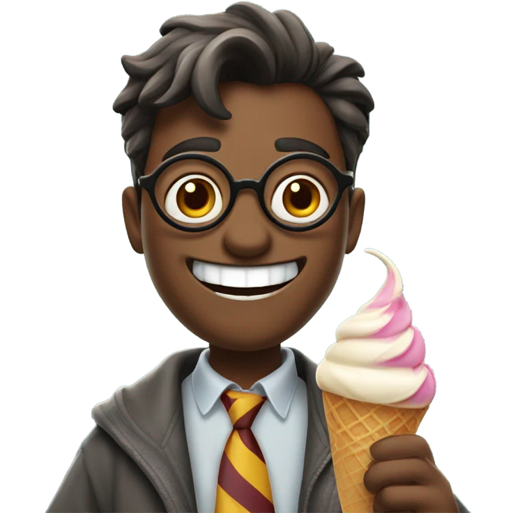 Harry Potter eating ice cream  emoji