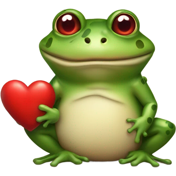 Bufo Holding a big red heart  emoji